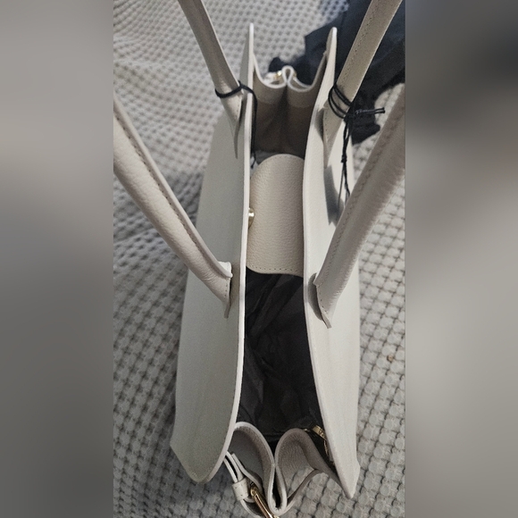 CLAUDIA FIRENZE Made In Italy Leather Pebbled Crossbody/hand Bag. White. NWT - Picture 10 of 16